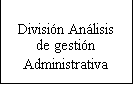 Cuadro de texto: Divisin Anlisis      de gestin Administrativa
