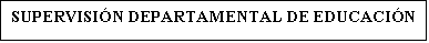 Cuadro de texto: SUPERVISIN DEPARTAMENTAL DE EDUCACIN