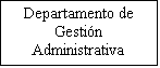 Cuadro de texto: Departamento de Gestin Administrativa