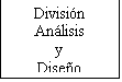 Cuadro de texto: Divisin Anlisis 
y 
Diseo 
